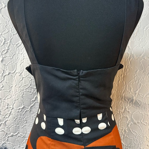 Commense- Cut Out Sleeveless Black,White, Orange Abstract Maxi Dress (XL)‼️NWT‼️ - Picture 10 of 16